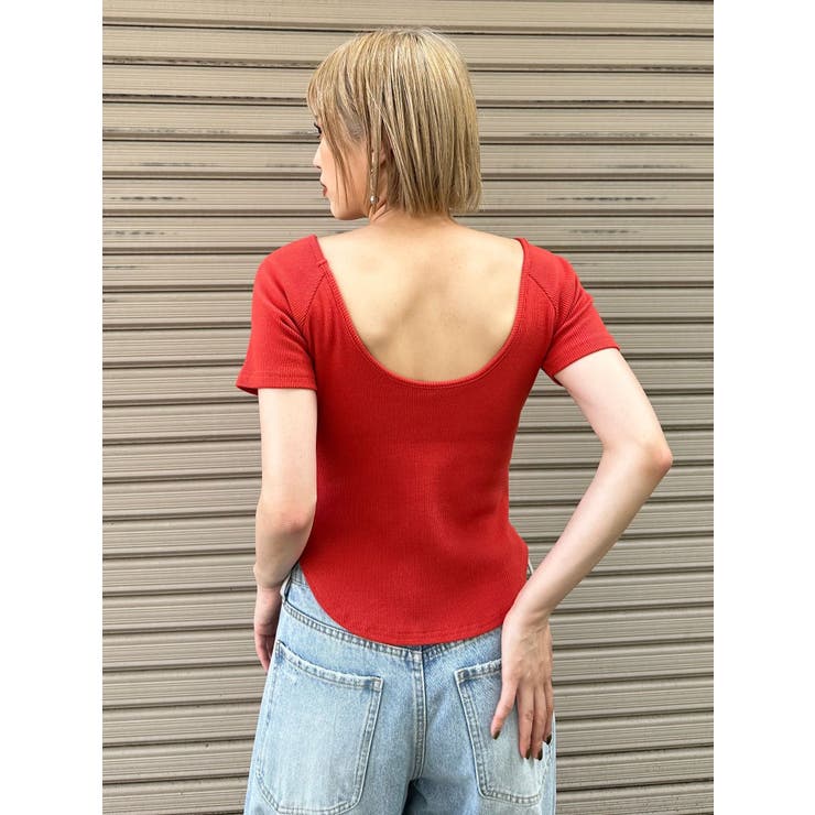 バックシャンリブカットソー | MURUA | 詳細画像3 