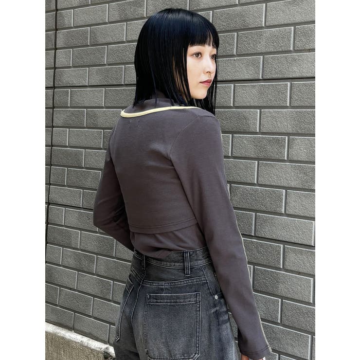 팬시 클럽 3way ドット　レイヤード　シースルー　musinsa MUSINSA公式 | FANCY CLUB 3-WAY Dot Layered Long Sleeve
