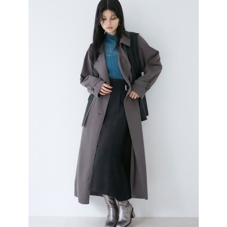 グレー | ジレレイヤードトレンチコート【マルチウェイ】 | MURUA