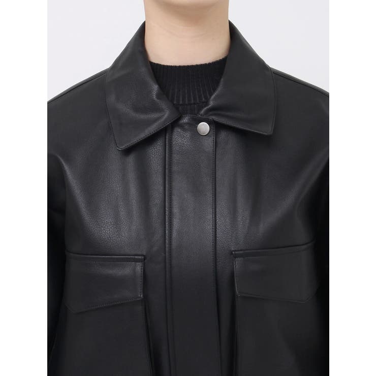 フェイクレザー　フライトジャケット フェイクレザーフライトジャケット[品番：MKSW0060983]｜MURUA