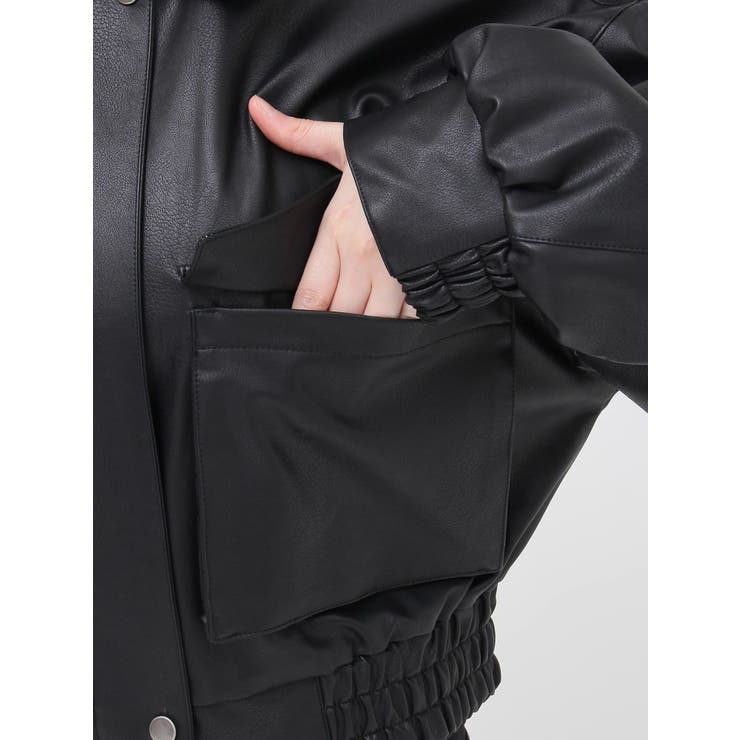 フェイクレザーフライトジャケット[品番：MKSW0060983]｜MURUA