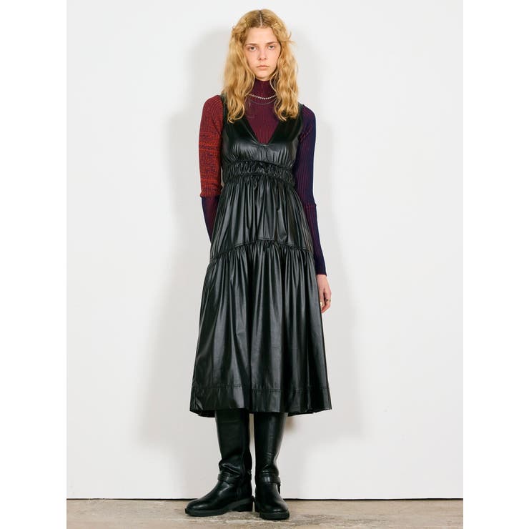 ウエストギャザージャンパースカート[品番：MKSW0060123]｜MURUA