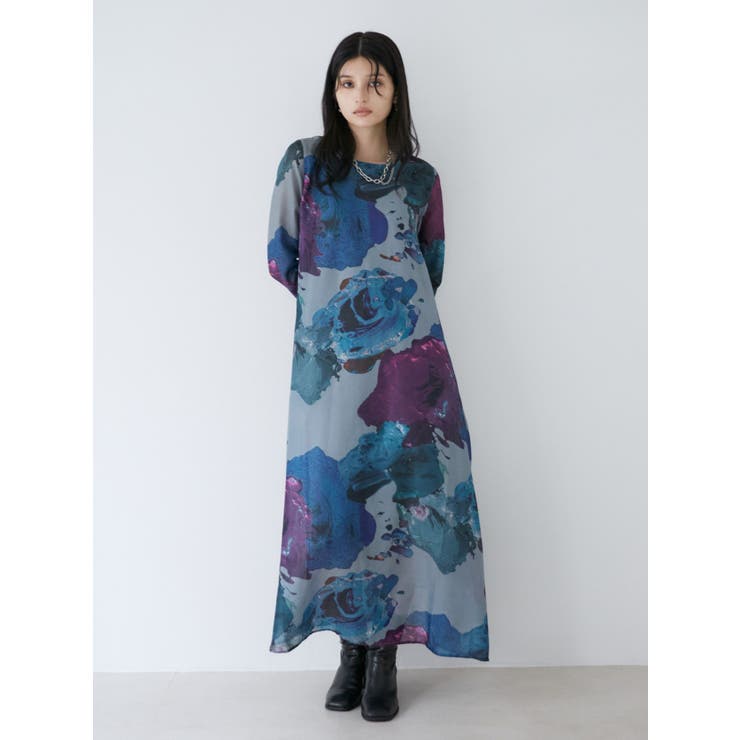 ペイントシアーワンピース【WEB限定】[品番：MKSW0059572