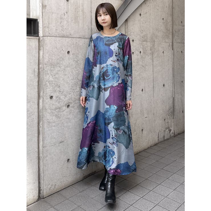 Ｈk様オーダーワンピース rienda | ネクタイチュールフレア OP (ワンピース(ミニ