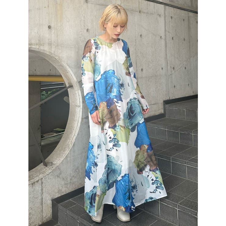 ペイントシアーワンピース【WEB限定】[品番：MKSW0059572]｜MURUA