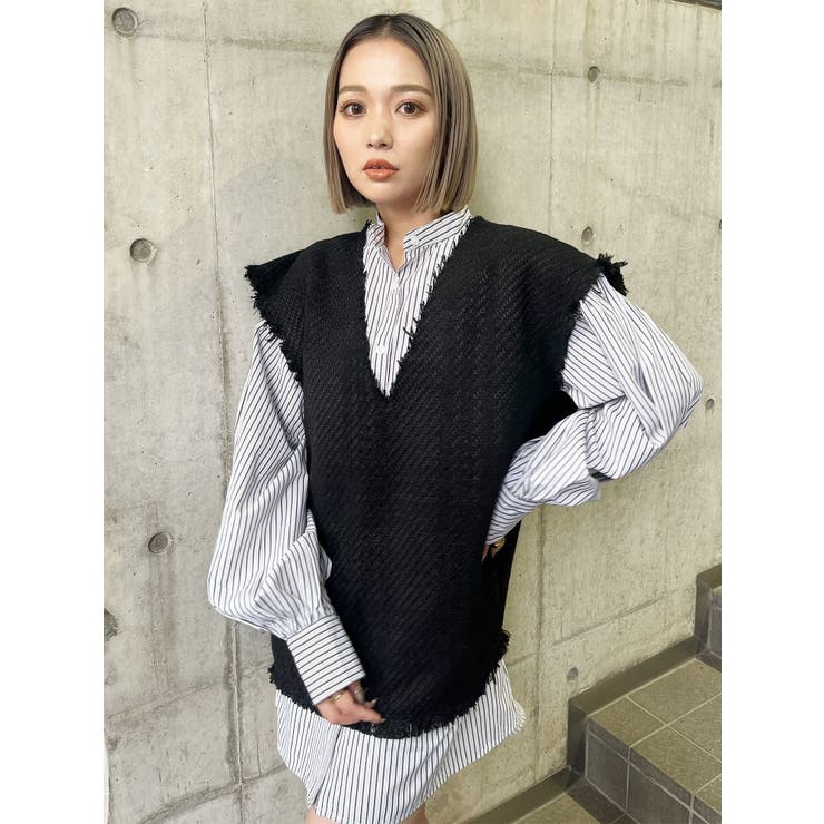 3/10(月)12:00販売終了】mizuiro ind シャツワンピース