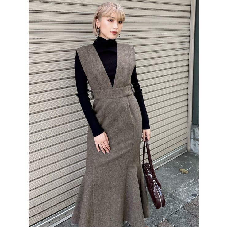 サイドベルトマーメイドジャンパースカート | MURUA | 詳細画像18 