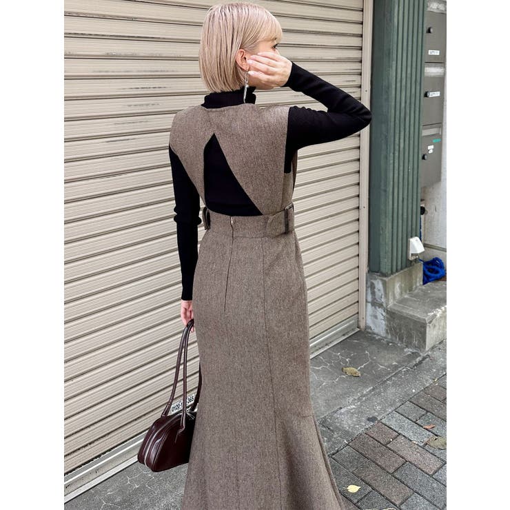 サイドベルトマーメイドジャンパースカート | MURUA | 詳細画像19 