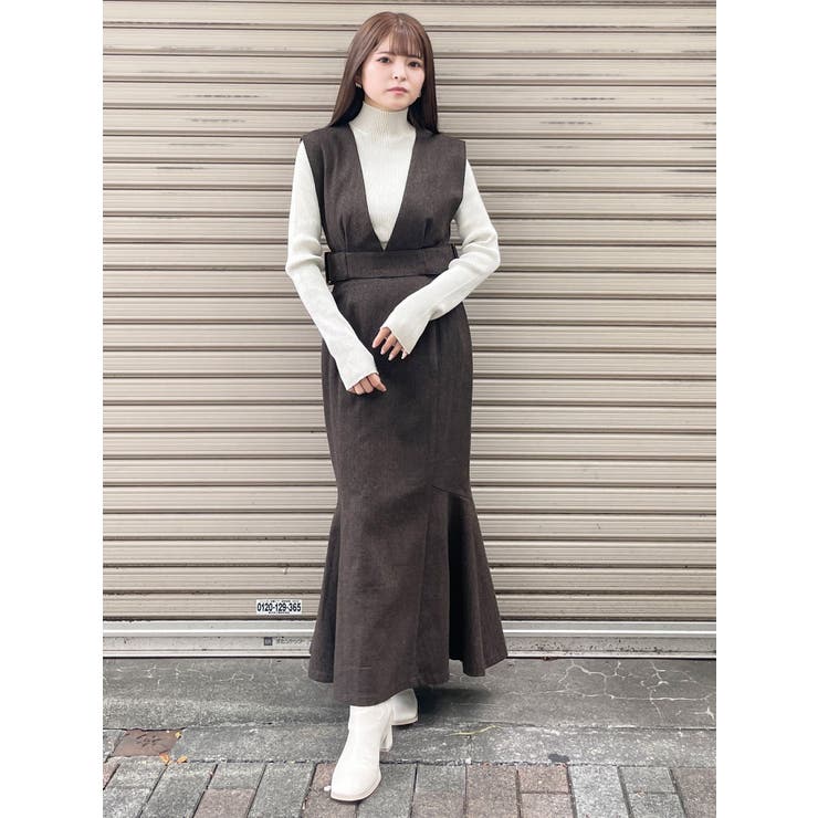 サイドベルトマーメイドジャンパースカート | MURUA | 詳細画像2 