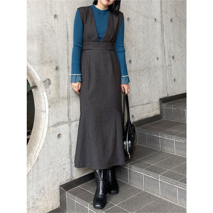 グレー | サイドベルトマーメイドジャンパースカート | MURUA