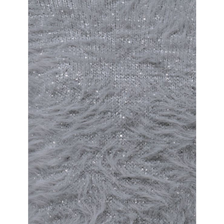 スパンコールフェザーニットミニワンピース[品番：MKSW0061691]｜MURUA