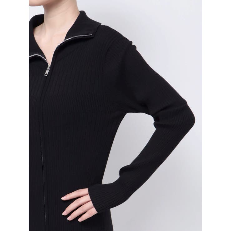 アシメZIPニットワンピース[品番：MKSW0061744]｜MURUA