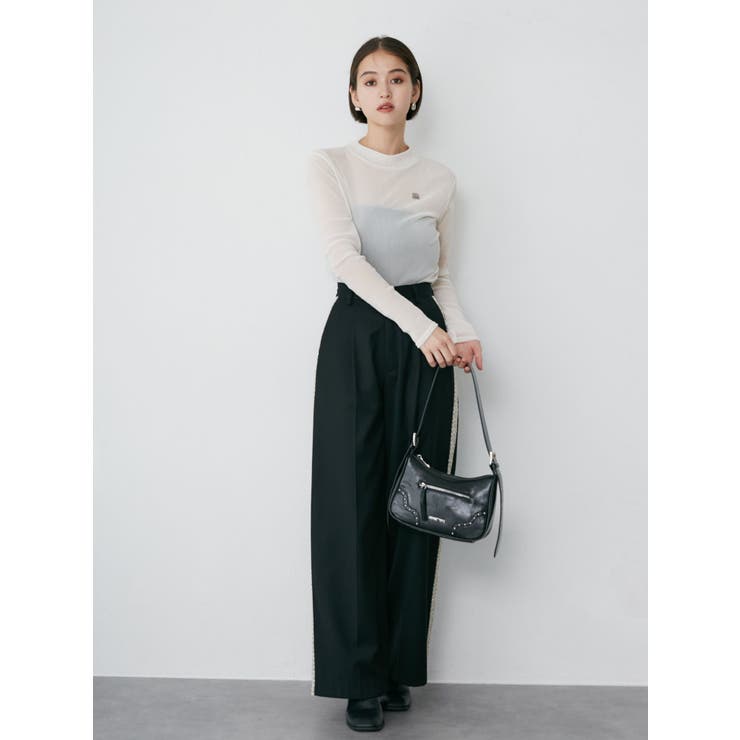 ビジューラインパンツ[品番：MKSW0061371]｜MURUA（ムルーア）の