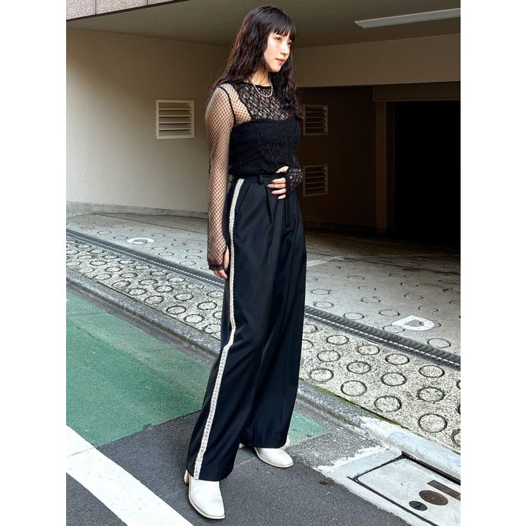 最安値 ビジューラインパンツ[品番：MKSW0061371]｜MURUA（ムルーア）の パンツ