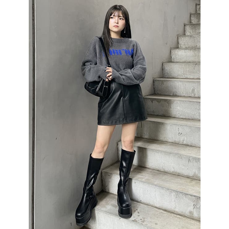 ヴィンテージライクフェイクレザーミニスカート | MURUA | 詳細画像30 