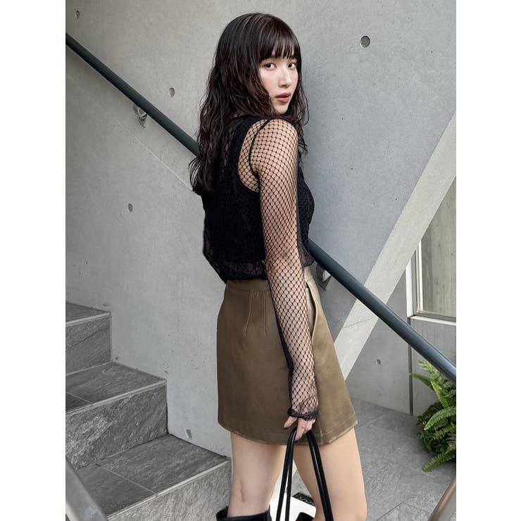 ヴィンテージライクフェイクレザーミニスカート | MURUA | 詳細画像33 