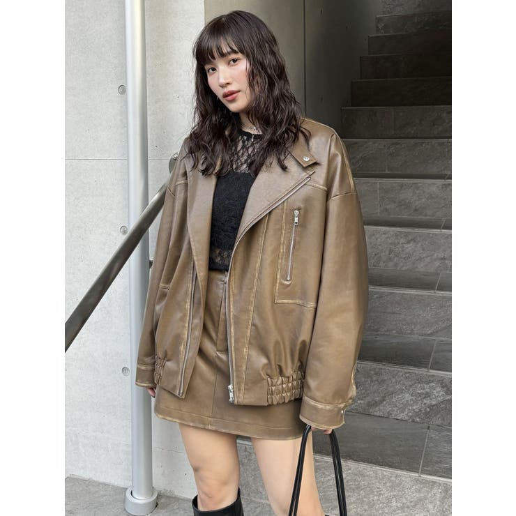 ヴィンテージライクフェイクレザーミニスカート | MURUA | 詳細画像35 