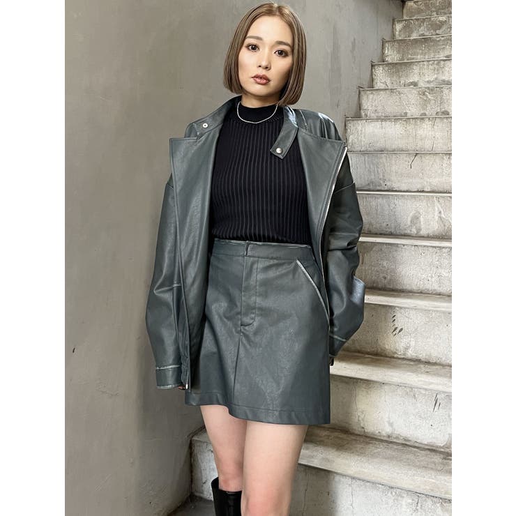 ヴィンテージライクフェイクレザーミニスカート | MURUA | 詳細画像41 