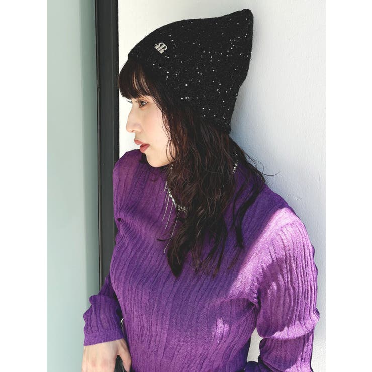 スパンコールラメビーニー[品番：MKSW0061365]｜MURUA（ムルーア）の