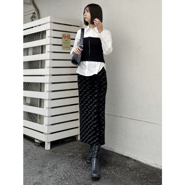 フロントホックニットビスチェ[品番：MKSW0059490]｜MURUA