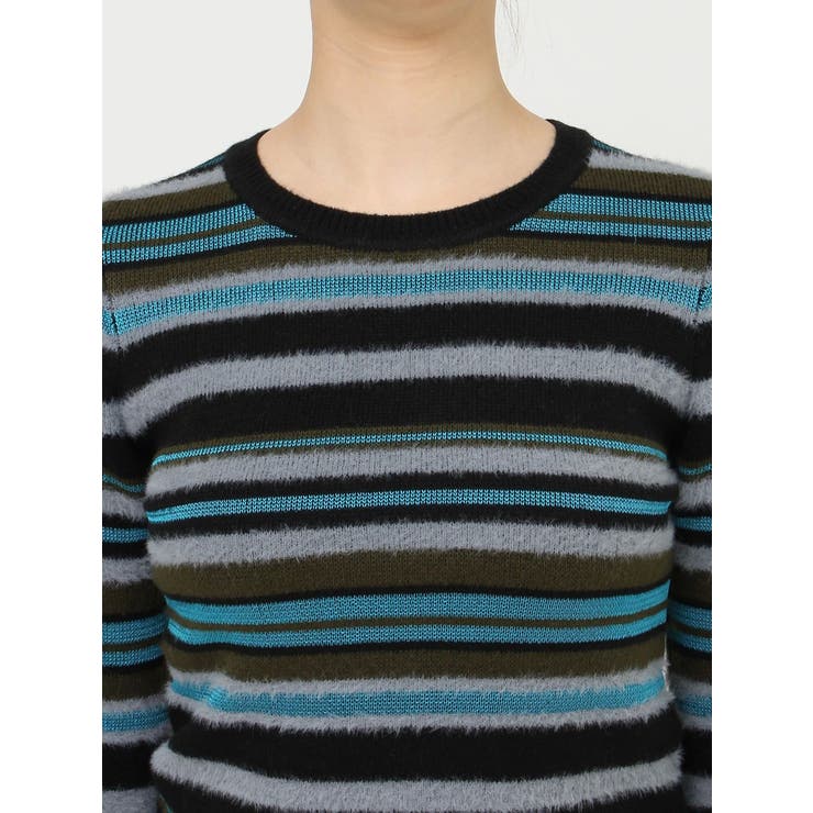 シャギーミックスニット[品番：MKSW0061436]｜MURUA（ムルーア）の