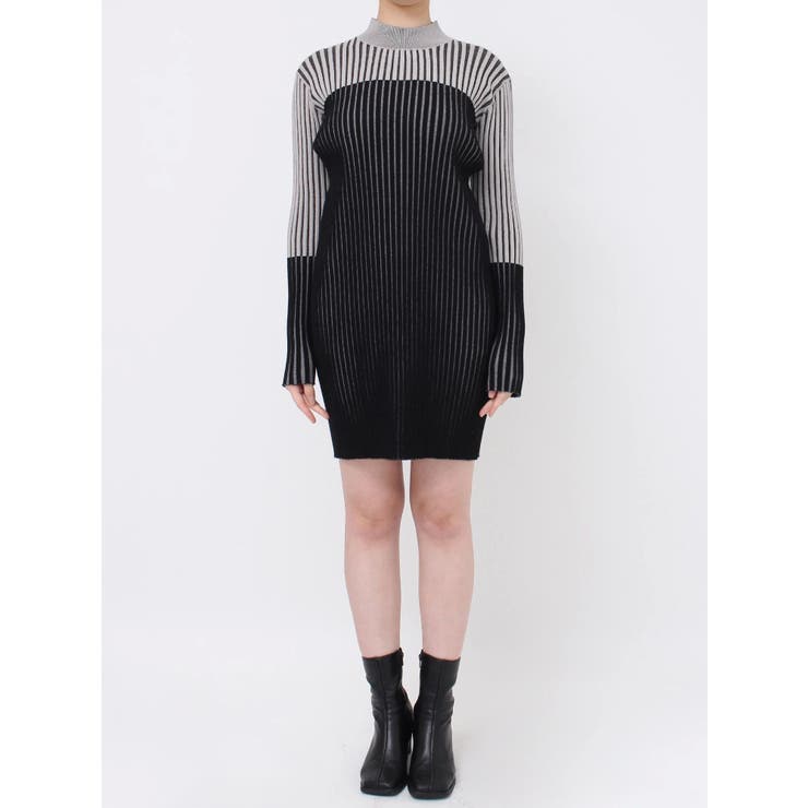 リブニットミニワンピース[品番：MKSW0061827]｜MURUA（ムルーア）の