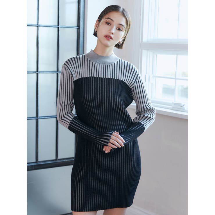 リブ編み黒ミニワンピース Fサイズ 楽天市場】【マラソン期間中 5%OFFクーポン】Riff Vネック