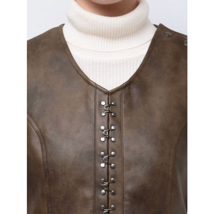 フェイクレザーホックミニワンピース | MURUA | 詳細画像20 