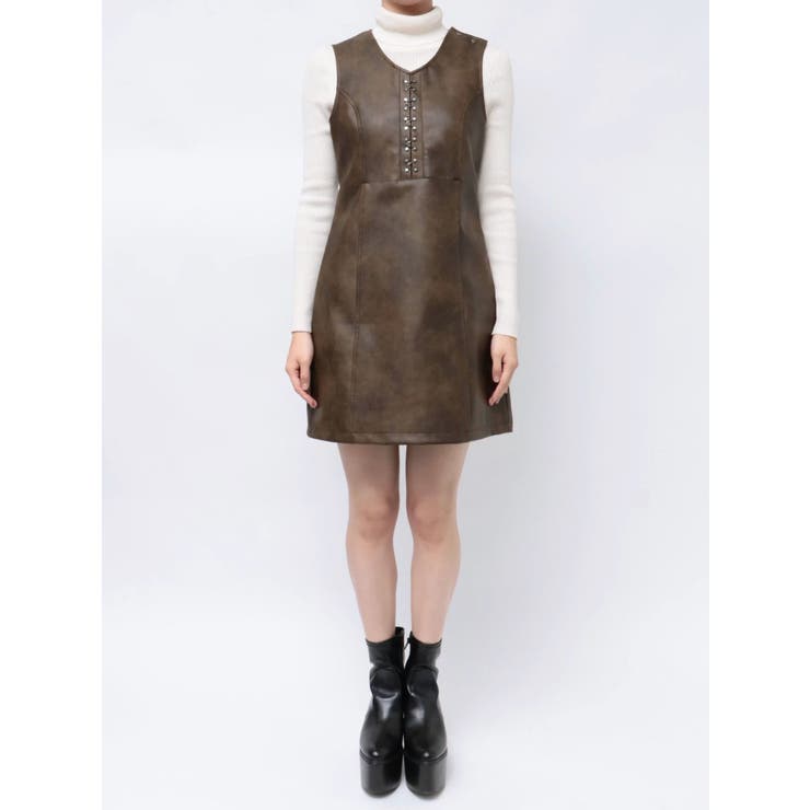 フェイクレザーホックミニワンピース | MURUA | 詳細画像26 