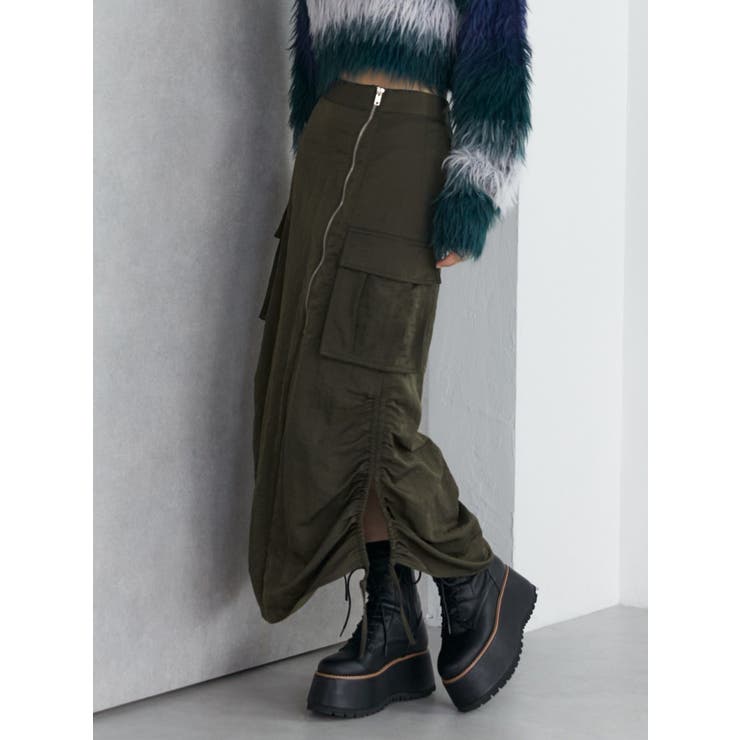 シャイニーカーゴマキシスカート | MURUA | 詳細画像16 