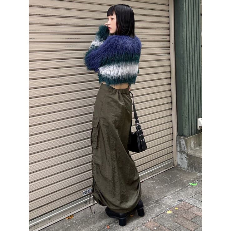 シャイニーカーゴマキシスカート | MURUA | 詳細画像23 