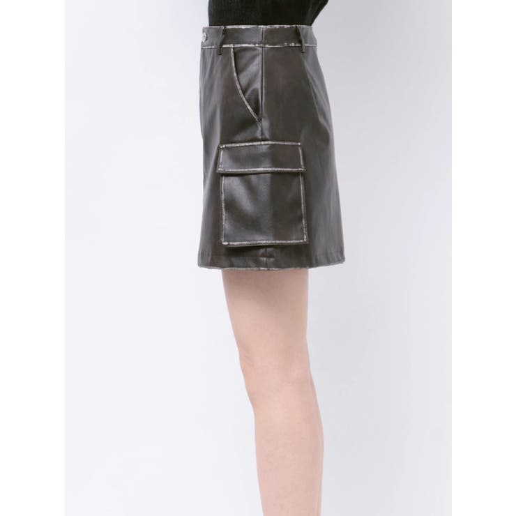 ヴィンテージライクフェイクレザーミニスカート | MURUA | 詳細画像23 