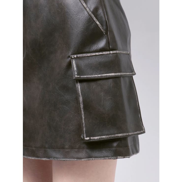 ヴィンテージライクフェイクレザーミニスカート | MURUA | 詳細画像28 