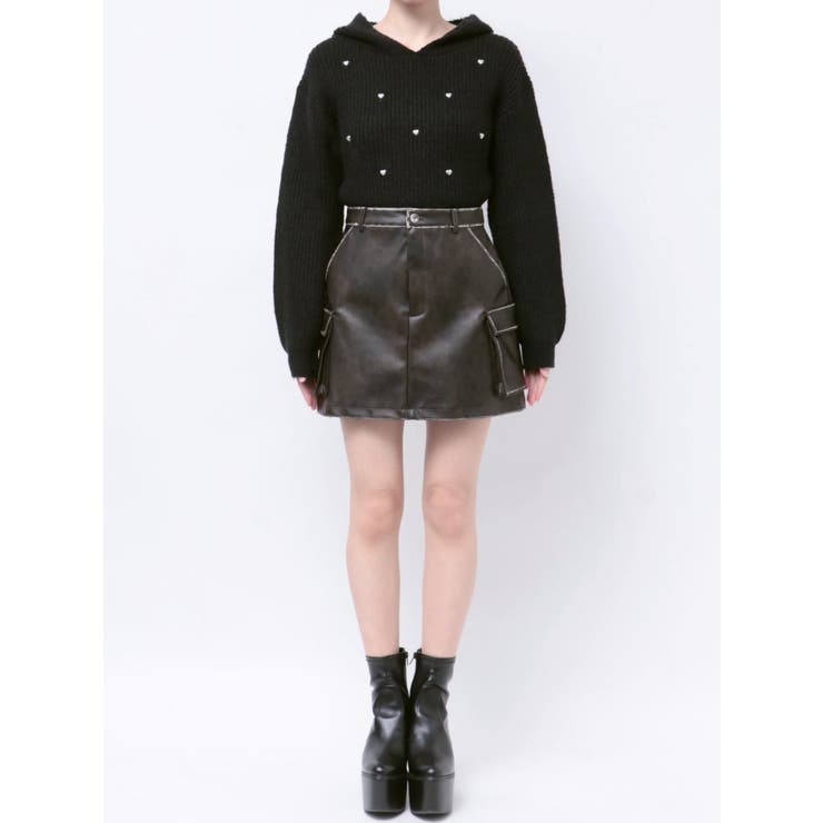 ヴィンテージライクフェイクレザーミニスカート | MURUA | 詳細画像31 