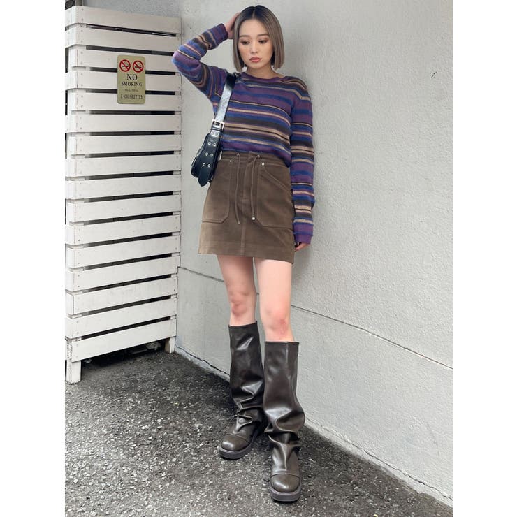 フェイクヌバックミニスカート | MURUA | 詳細画像19 