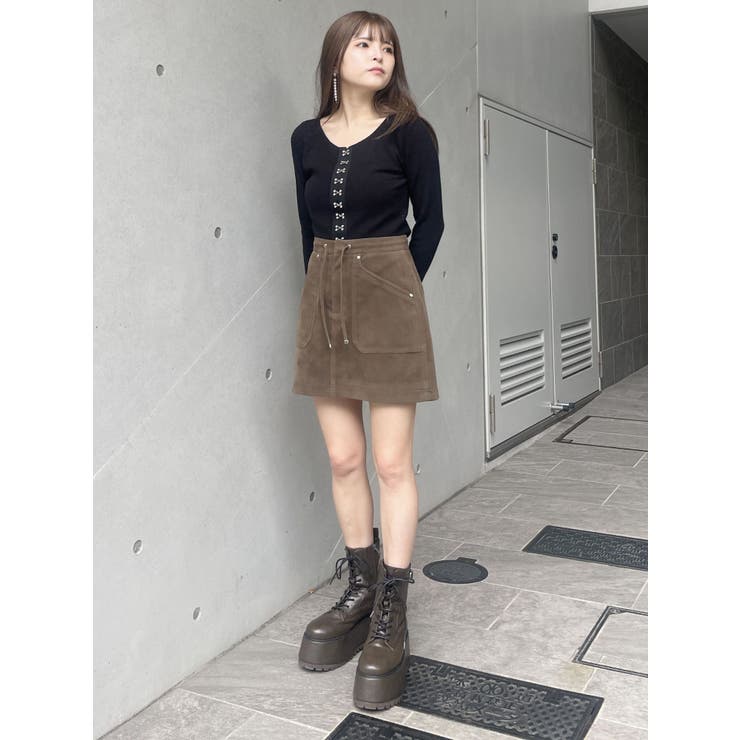 フェイクヌバックミニスカート | MURUA | 詳細画像31 