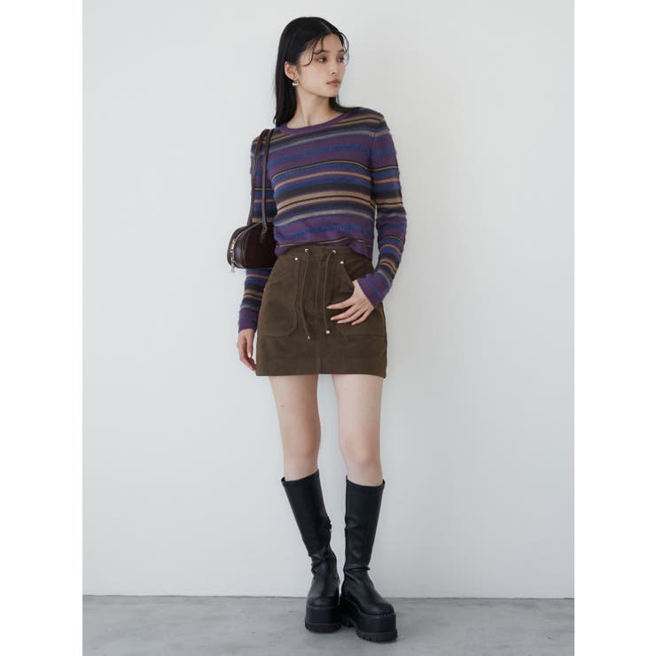 フェイクヌバックミニスカート[品番：MKSW0061582]｜MURUA（ムルーア