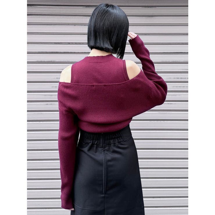 ドッキングカシュクールニット[品番：MKSW0062497]｜MURUA（ムルーア