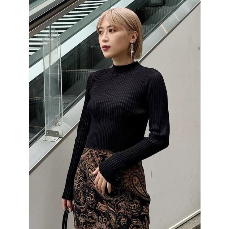 クロップドリブニット[品番：MKSW0061295]｜MURUA（ムルーア）の