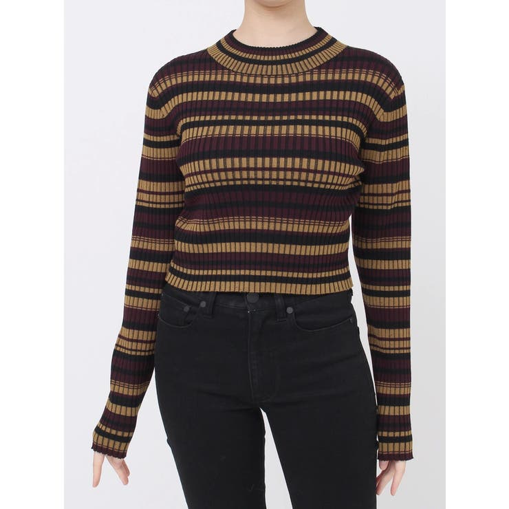 クロップドリブニット[品番：MKSW0061295]｜MURUA（ムルーア）の