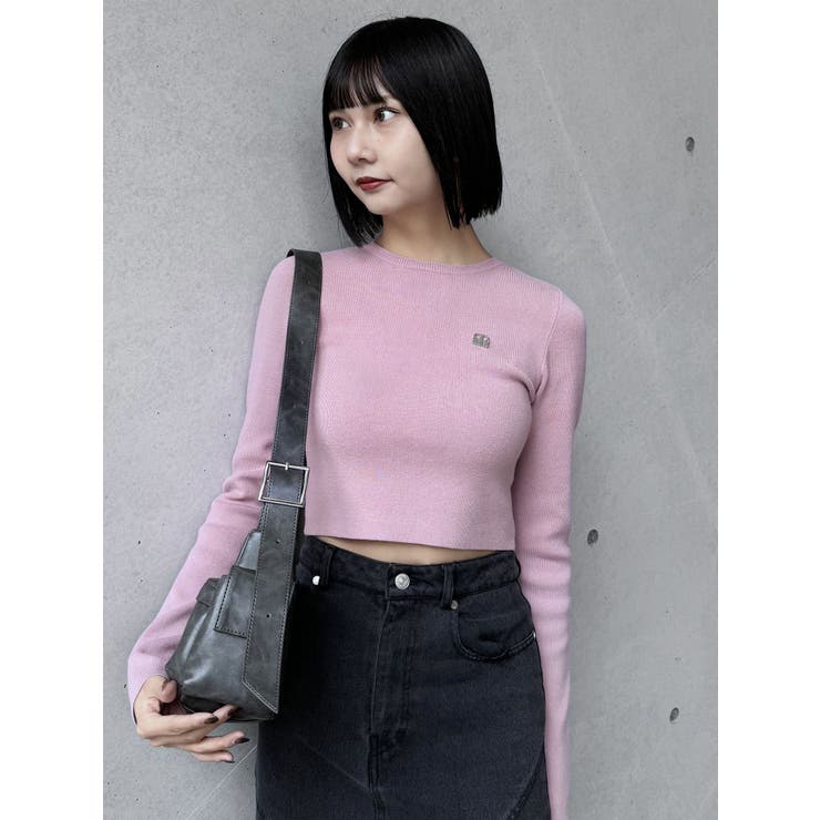 ロゴプレートベーシックニット[品番：MKSW0061909]｜MURUA
