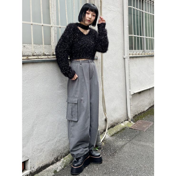 フェザーチョーカーニット[品番：MKSW0061788]｜MURUA（ムルーア