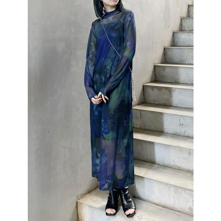 MURUA シアーロングワンピース花柄 夏 売り切れアイテム MURUA シアーロングワンピース花柄 夏 売り切れアイテム