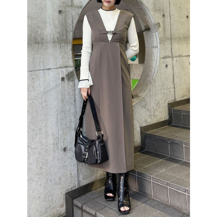 モカ | フロントベルトジャンパースカート | MURUA