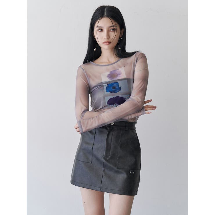 ヴィンテージライクミニスカート【セットアップ着用可】 | MURUA | 詳細画像3 