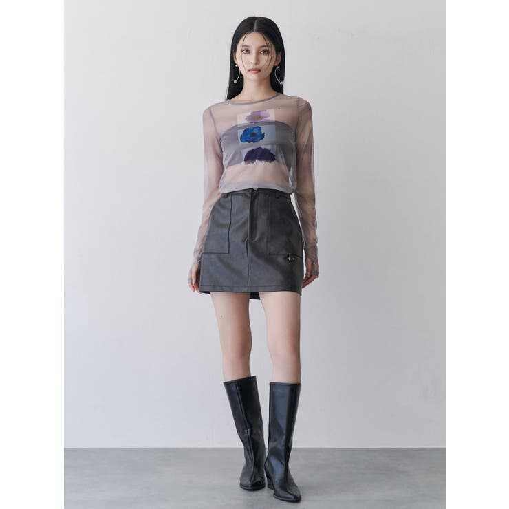 ヴィンテージライクミニスカート【セットアップ着用可】 | MURUA | 詳細画像4 