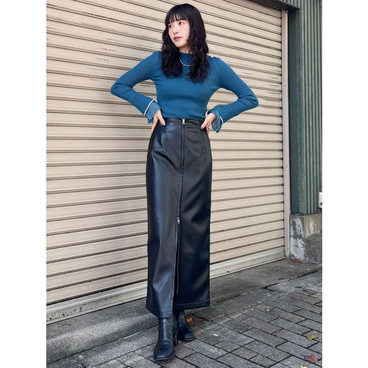 マルチウェイナローフェイクレザースカート[品番：MKSW0063587]｜MURUA