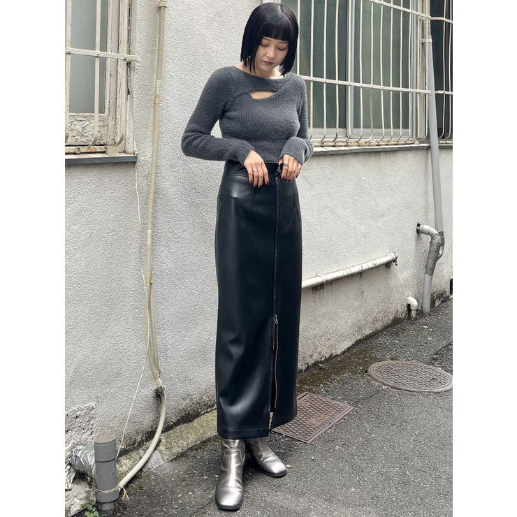 マルチウェイナローフェイクレザースカート | MURUA | 詳細画像12 