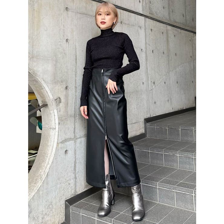 マルチウェイナローフェイクレザースカート | MURUA | 詳細画像13 