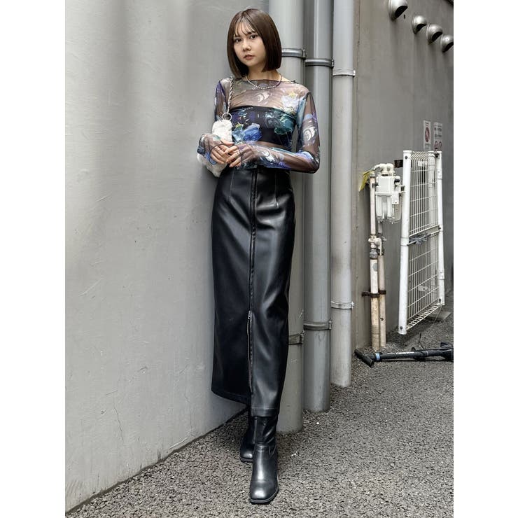 マルチウェイナローフェイクレザースカート | MURUA | 詳細画像15 